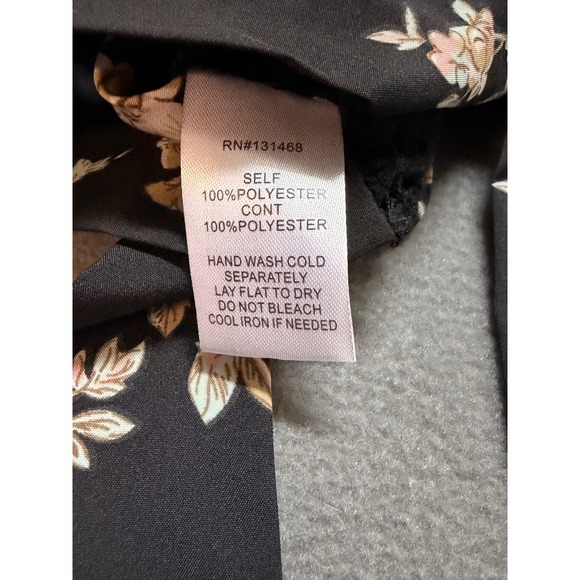 FATE Floral Boho Whimsical Print Crop Top Crotchet Wide Leg Pants Set Black SZ M - Picture 6 of 15